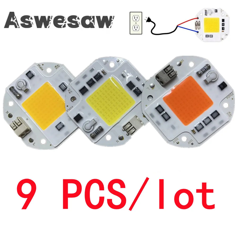 plaque led cob 100w 70w 50w blanc jaune orange circuits imprimés moderne technologie alimentation