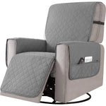 couvre siège fauteuil inclinable polyestère quilted gris moderne sécurité poche rangement machine