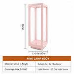 lampe table led rechargeable usb tactile minimaliste moderne blanc métal
