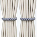 rubans fenêtre adhésifs gris blanc jaune tissés modernes bohémiens polyestercoton