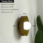 Lampe murale moderne minimaliste verre opaque or jaune vert blanc marron clair fixée mur