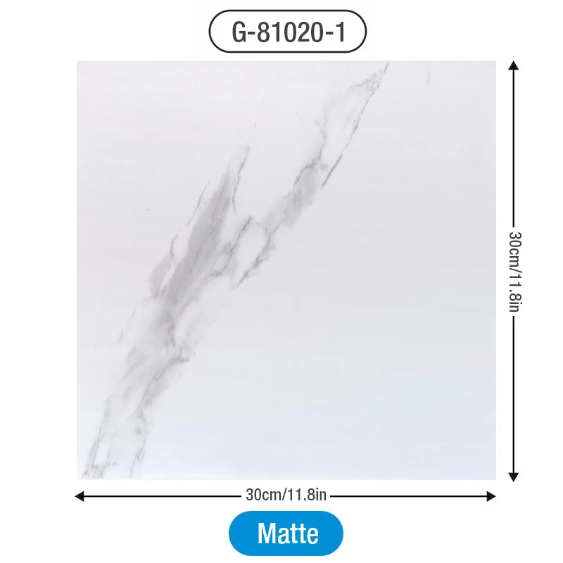 autocollants sol marbre blanc gris moderne adhésifs pvc 30x30cm pack 12 pièces