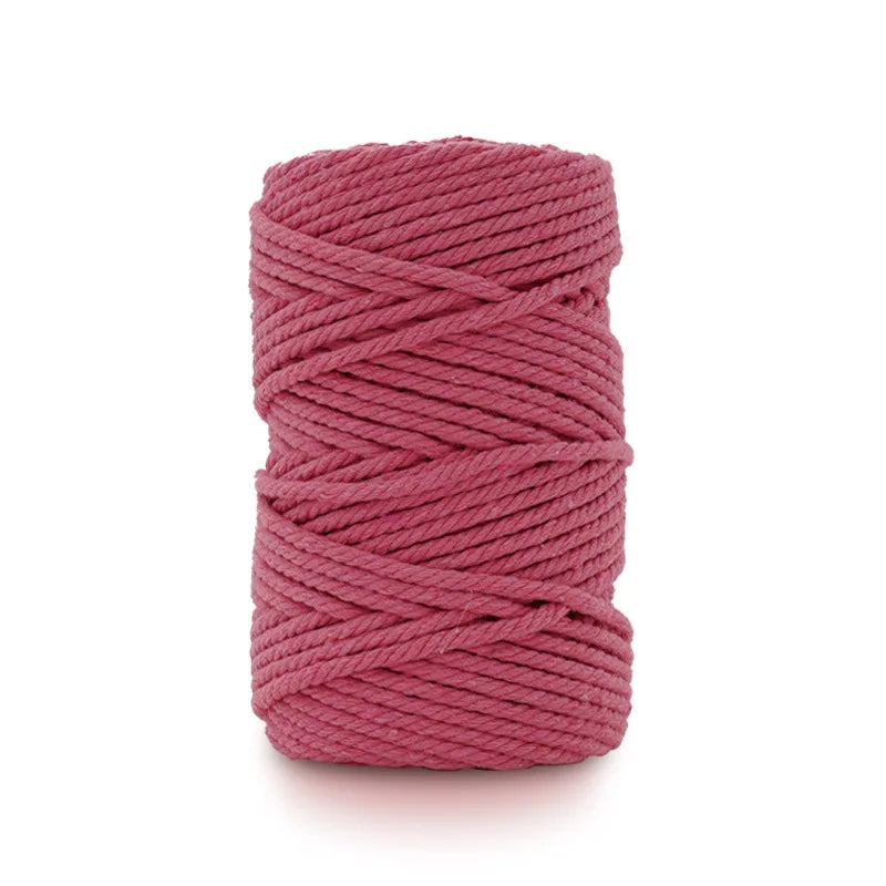 fil macramé coton texturé blanc noir gris bleu rose rouge vert jaune violet artisanal