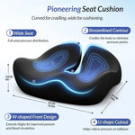 coussin siège mousse mémoire forme polyester texture maille noir ergonomique contour arrondi rétro éclairage