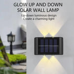 lampe murale solaire panneaux solaires intégrés led noire moderne résistante eau murale oeilletsextérieur jardin