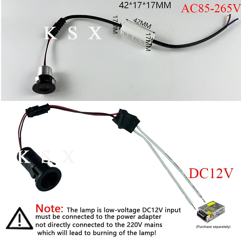 projecteur led spot blanc noir moderne câble adaptateur 12v 85 265v