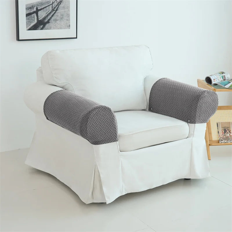 protège accoudoirs canapé gris marron beige bleu marine tissu jacquard moderne pièces