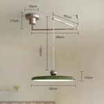lampe suspendue moderne bras articulé couleur beige rouge vert argenté minimaliste