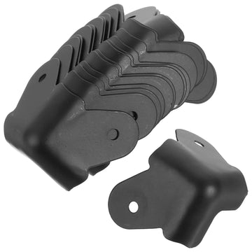 protections d'angle noires texturées industrielles fixations meubles coffres sécurité 14pcs