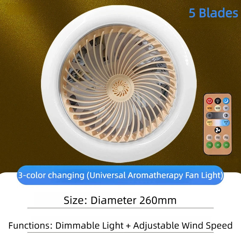 ventilateur lampe led blanc moderne télécommande ventilation arrière grille minimaliste