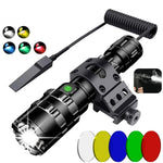 torche rechargeable led intense résistante choc auto défense camping chasse lumière noire moderne