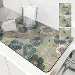 tapis cuisine multicolore fleurs stylisées moderne absorbant polyestère 40x60cmiaux bols
