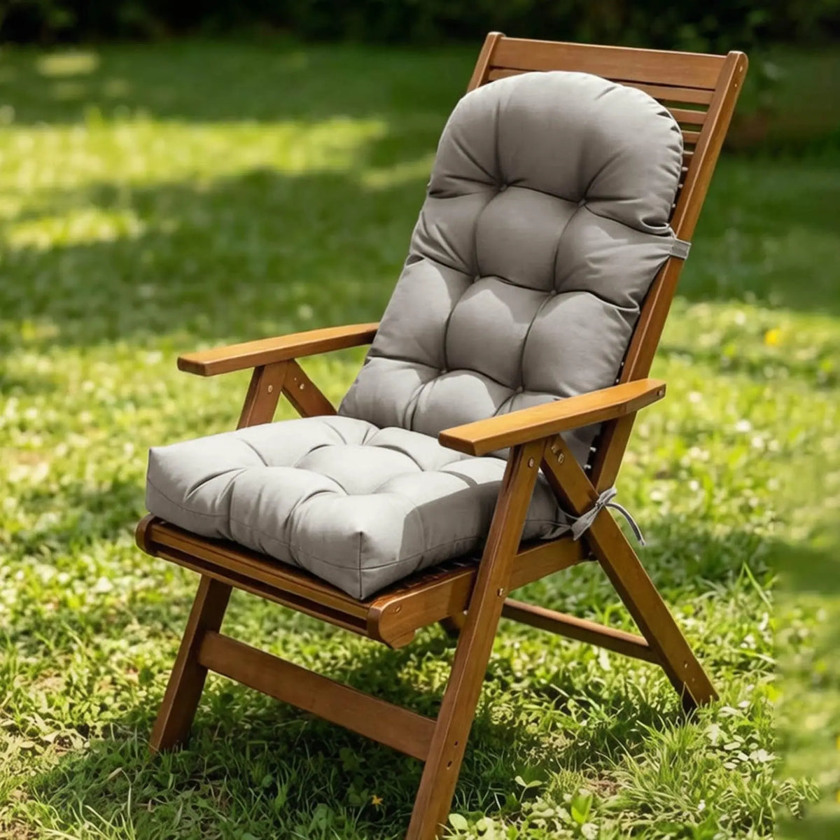 coussin chaise gris quadrillé imperméable confortable extérieur intérieur antidérapant coton pp tissage élevé qualité