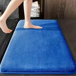 tapis sol salle bain gris rose velours antidérapant moderne mousse mémoire forme pvc adhésif
