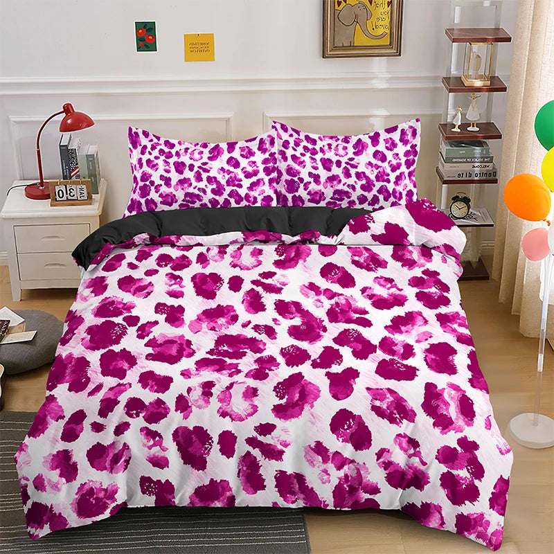 Taie d'oreiller leopard assortie à la housse de couette