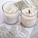 autocollants bougie parfumée blanc simples 10 pièces protection rondes minimalistes