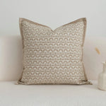 coussin beige motif géométrique moderne housses polyester 200 fils square sans rembourrage décoration lit