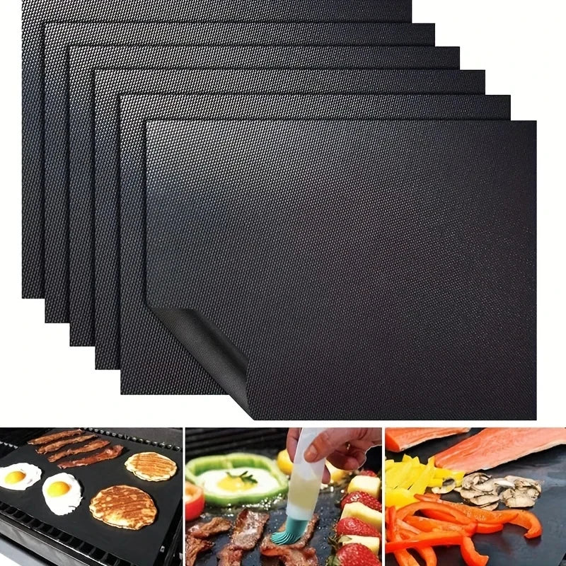 tapis cuisson antiadhésif réutilisable résistant chaleur fond four noir moderne silicone