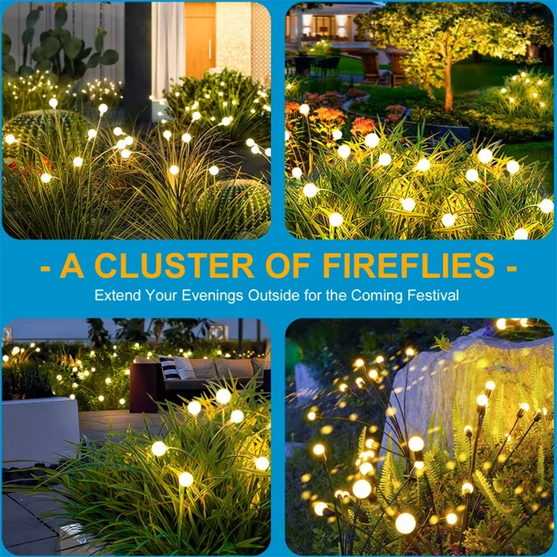 lumières solaires guirlande lumineuse multicolore boules sphériques extérieures jardin decoration moderne