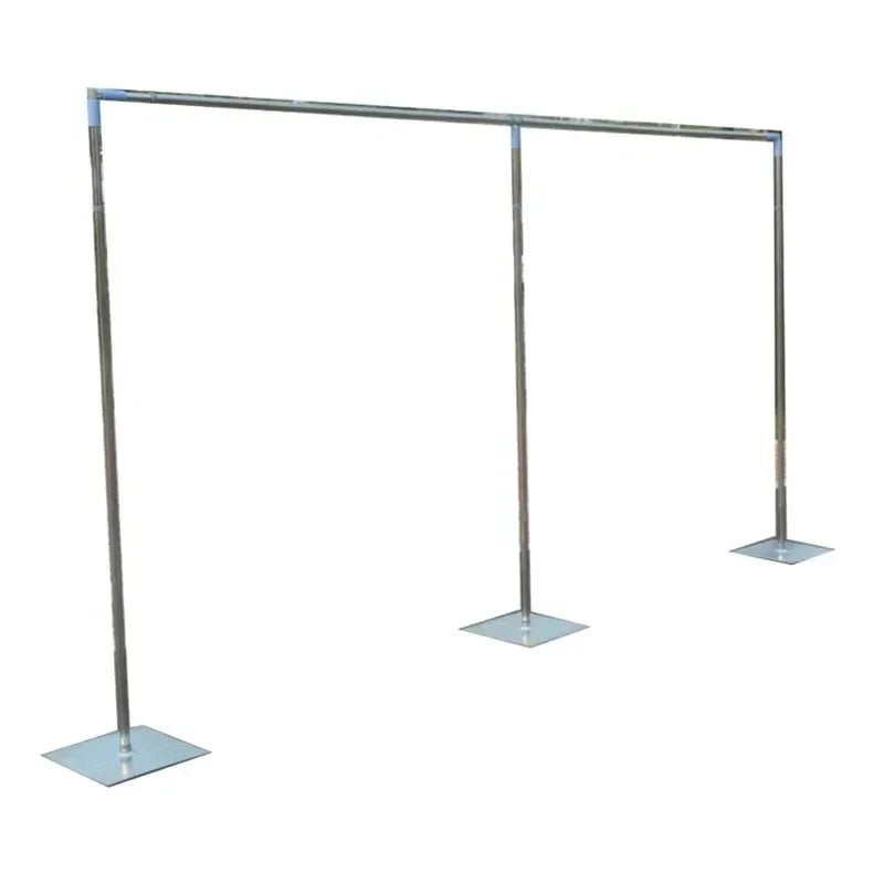arche cadre métal argenté support rideau fond mariage décoration fête structure moderne