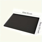 tapis sol moderne silicone hexagonal noir 94cm 56cm imperméable cuisine évier