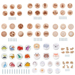 boutons tiroir animaux motifs modernes cartoon vis fixés blanc beige marron gris rose bleu