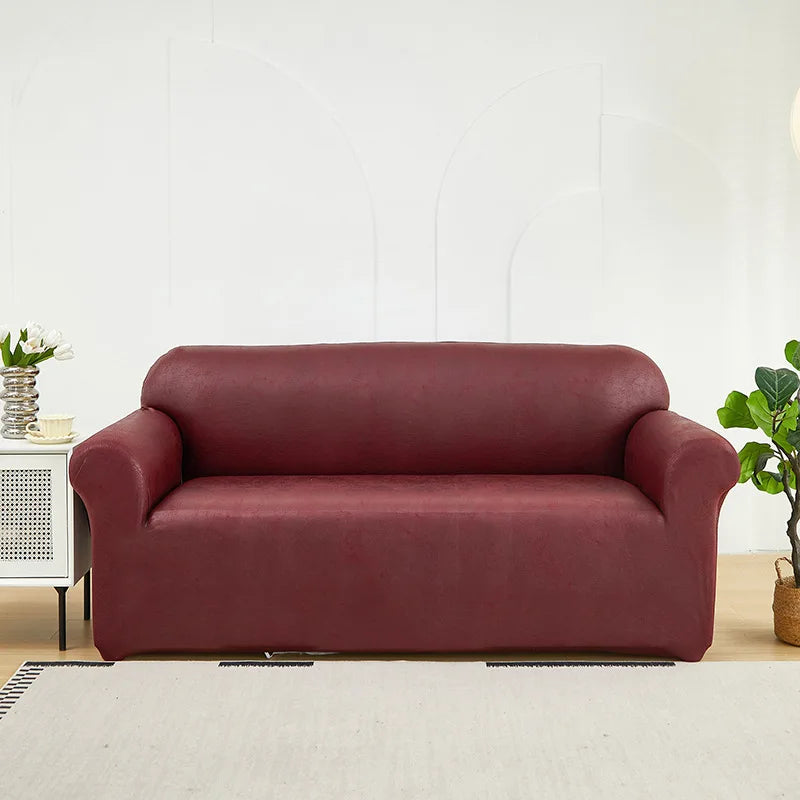 housse canapé cuir pu marron clair texture grunge moderne coussin d'appoint salon