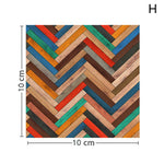 carreaux sol mur résine bleu blanc vert beige géométrique moderne triangles fleurs