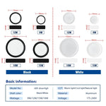éclairage led spot blanc noir moderne 12w 15w 18w 9w 220v vis aluminium