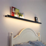 étagère murale lumineuse moderne éclairage blanc rectangulaire lisse fixée mur