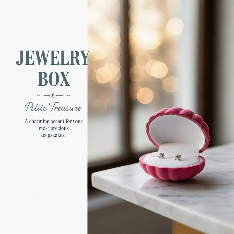 boîte bijoux coquillage blanc rose bleu classique anneaux rangement bague collier