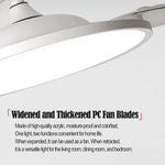 ventilateur plafonnier led moderne blanc lames invisibles télécommande minimaliste chambre salon