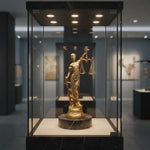 statue déesse justice résine or argent détails sculpturaux classique décoration chambre salon