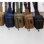 sac banane homme marron clair bleu marine vert kaki noir toile durable vintage pratique