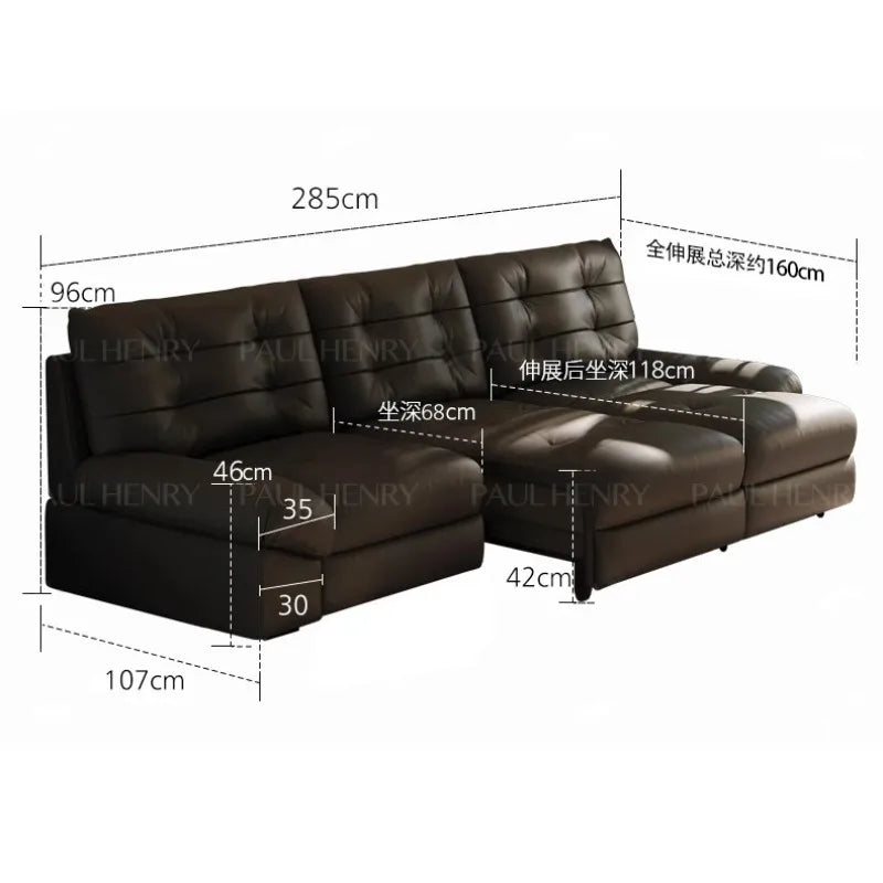 canapé d'angle moderne simili cuir noir confortable électrique tablette double verres adultes