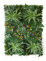 panneau mural végétal artificiel herbe feuilles naturel moderne extérieur accroché exposé vert brun different