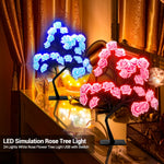 lampe led arbre fleurs roses moderne décoration intérieure saint valentin veilleuse chambre salon