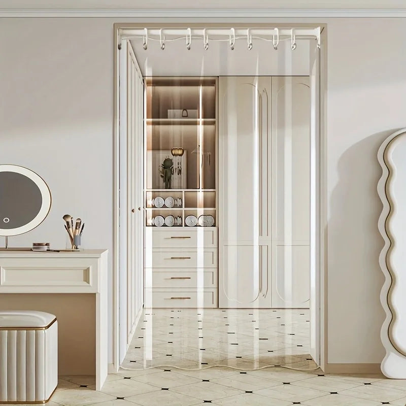 rideau porte transparent rayures verticales moderne 100x180cm 100x200cm 120x200cm 150x200cm 180x200cm 200x200cm