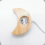 lampe table moderne bois lunaire lumière blanche décoration intérieure minimaliste