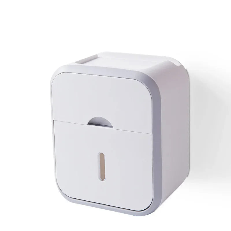 distributeur papier toilette blanc moderne adhésif 22.5cm 18cm opacite mat plastique salle bains fournitures