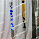 Lampe lave orange ambiance salon