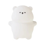 lampe chevet silicone ours blanc translucide moderne lampes nuit enfants ambiance cute flat bear
