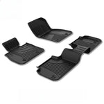 tapis sol voiture noir rayures horizontales surface rugueuse moderne résistant occlusions caoutchouc fibre synthétique