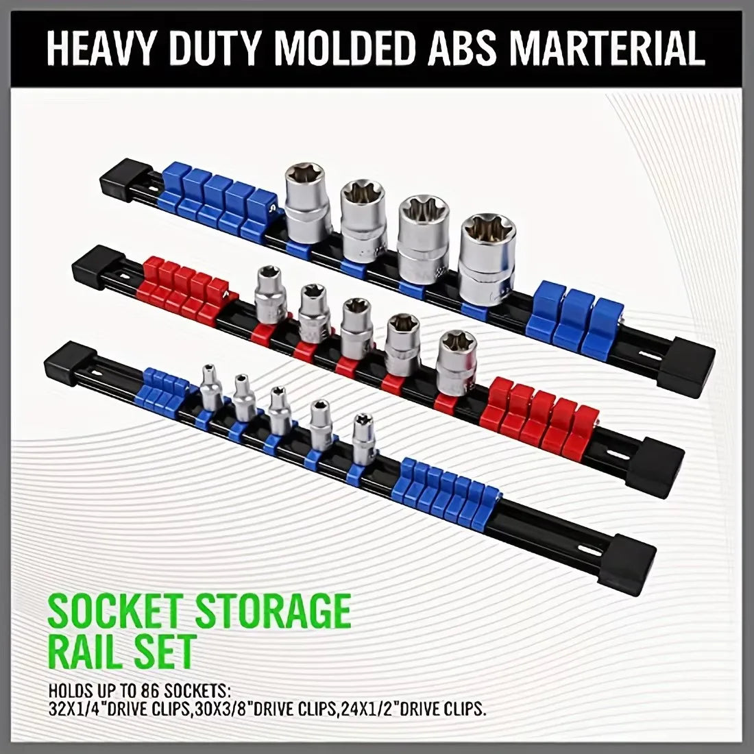 rangements outils sockets clips suspension noir rouge bleu industriels abspath.storage