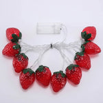 guirlande lumineuse rouge verte fraises brillantes moderne décoration anniversaire enfant fêteSuspension