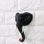 tête animale sculptée girafe gorille zèbre éléphant ram cerf décorative réaliste fixée