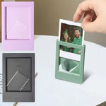 cadre photo violet gris vert moderne minimaliste adhésif rose bleuclair imprimé plastique