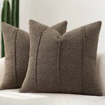 taies d'oreiller polyester texturées beige clair modernes respectueuses environnement opaques maison