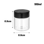 bouteille épices transparente plastique noir rangement condiments cuisine moderne pot assaisonnement poudre liquide liquide