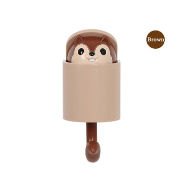 porte clés mural adhésif écureuse relief créatif blanc marron gris moderne
